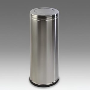 Papelera Cilíndrica Inox H4780SSS de 80 litros en acero inoxidable satinado para hospitales