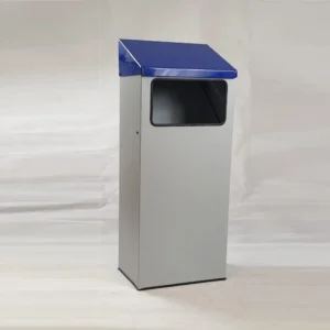 Imagen de la papelera de reciclaje HR4218CHP-1 de 90 litros con tapa inclinada y boca frontal en Hospitalet de Llobregat